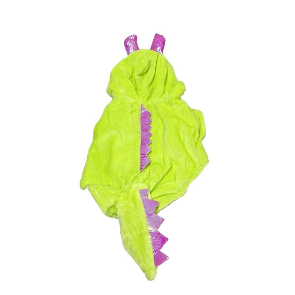 Dog Dinosaour Costume, Green and Purple Pet Halloween Costume, Size Small